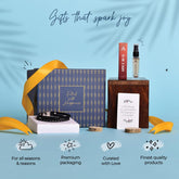 Gleevers Gift Set for Men | Gift Box pack of 2 with Spice Rum Perfume (8 ml) and Yellow Chimes Bracelet| Birthday Gift, Anniversary Gift, Valentine Gift, Secret Santa Gifts
